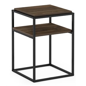 Pemberly Row Engineered Wood 2-Tier Stackable Shelf in Columbia Walnut