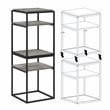Pemberly Row Engineered Wood 2-Tier Stackable Shelf in French Oak Gray