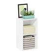 Pemberly Row Contemporary 2-Tier Open Shelf Bookcase in White