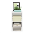 Pemberly Row Contemporary 2-Tier Open Shelf Bookcase in White