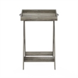 Pemberly Row Contemporary Tray Table with Removable Tray in French Oak