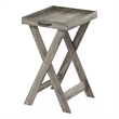 Pemberly Row Contemporary Tray Table with Removable Tray in French Oak