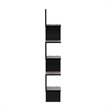 Pemberly Row Wood Wall Mount Floating Corner Square Shelf in Espresso