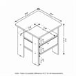 Pemberly Row End Table Nightstand with Bin Drawer in Dark Espresso