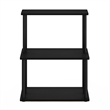 Pemberly Row Turn-N-Tube 3-Tier Kitchen Storage Shelf in Americano/Black