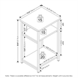 Pemberly Row 3-Tier Industrial Metal Frame End Table with Storage White