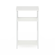 Pemberly Row 3-Tier Industrial Metal Frame End Table with Storage White