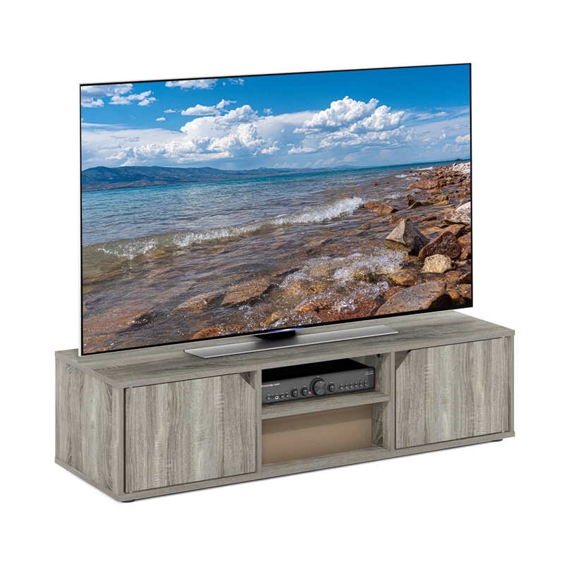 Pemberly Row Contemporary TV Stand for TV up to 55-inch in French Oak