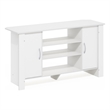 Pemberly Row Contemporary TV Stand Entertainment Center in White