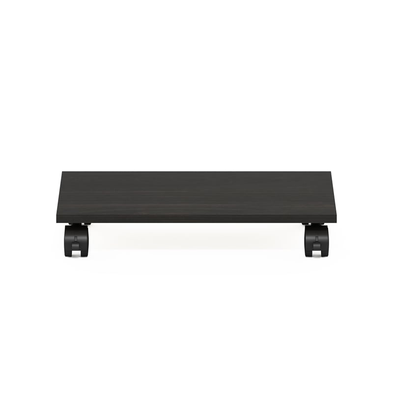 Pemberly Row Office Under Desk CPU/Printer Holder with Wheels in Espresso