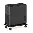 Pemberly Row Office Under Desk CPU/Printer Holder with Wheels in Espresso