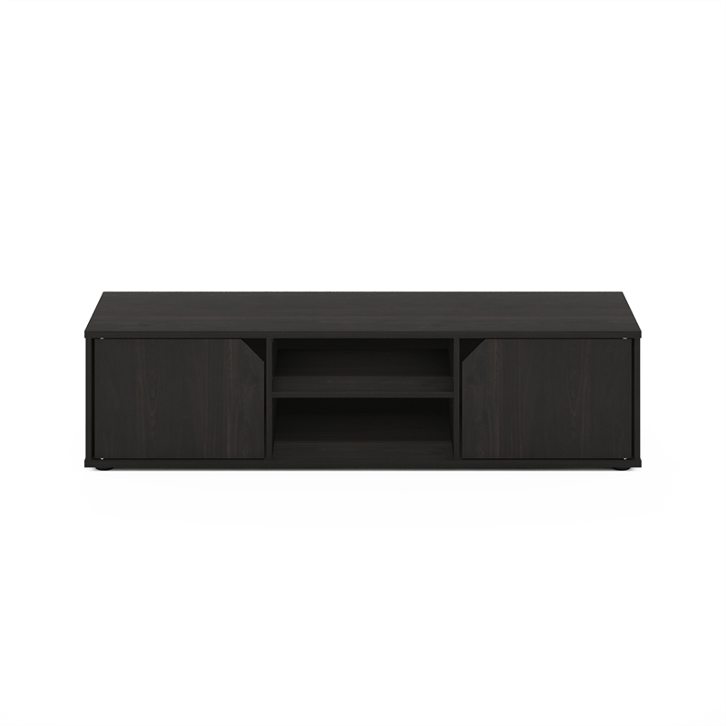 Pemberly Row Classic TV Stand for TV up to 55-inch in Espresso