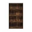 Pemberly Row Contemporary 4-Tier Open Shelf in Amber Pine Finish