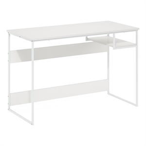 Pemberly Row Contemporary LifeStudy Desk in 45 in Solid White