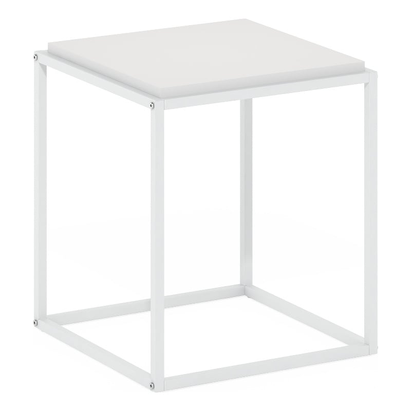 Pemberly Row Modern Stackable Shelf in 1-Tier in Solid White