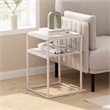Pemberly Row Modern Stackable Shelf in 2-Tier in Solid White