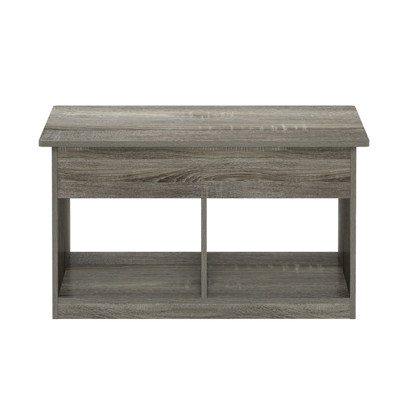 Pemberly Row Living Room Lift Top Coffee Table With Hidden French Oak Gray