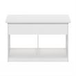 Pemberly Row Living Room Lift Top Coffee Table With Hidden Solid White