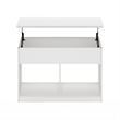 Pemberly Row Living Room Lift Top Coffee Table With Hidden Solid White