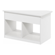 Pemberly Row Living Room Lift Top Coffee Table With Hidden Solid White
