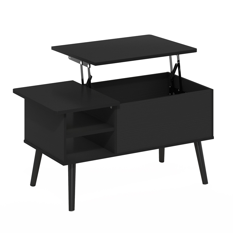 Pemberly Row Wood Leg Lift Top Coffee Table With Hidden Americano