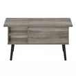 Pemberly Row Wood Leg Lift Top Coffee Table With Hidden French Oak Gray