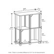 Pemberly Row Engineered Wood 3-Tier Storage Shelf with 2 Doors in Black Oak