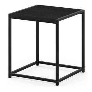 Pemberly Row Contemporary Engineered Wood Living End Table in Americano Black