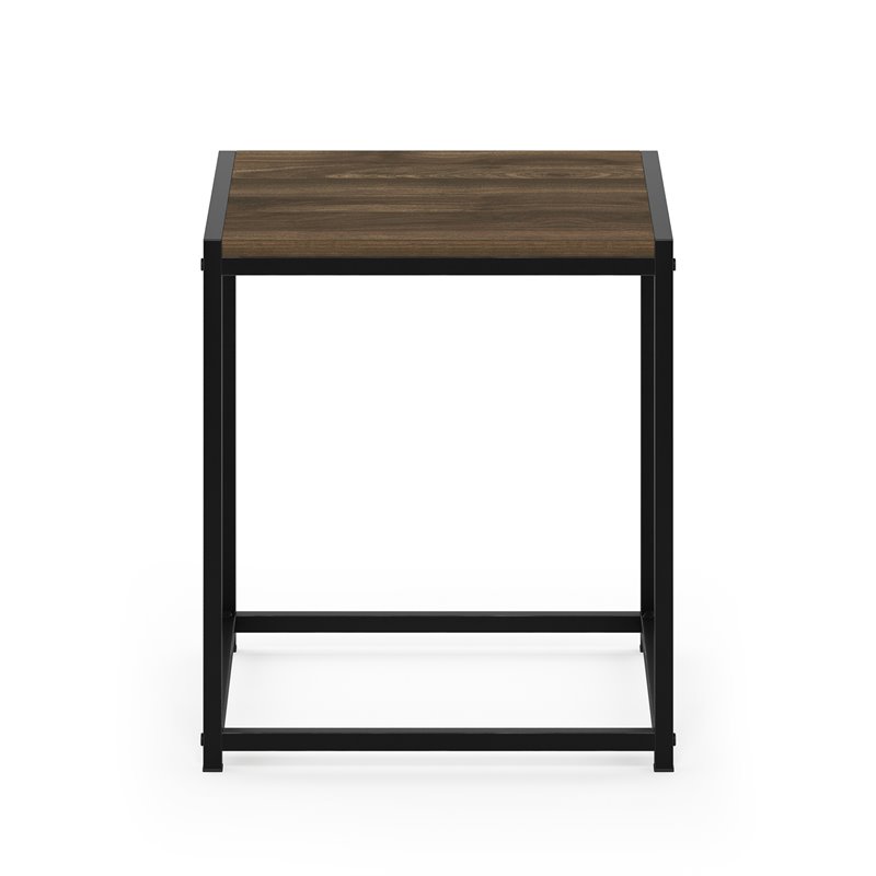 Pemberly Row Contemporary Engineered Wood Living End Table in Columbia Walnut