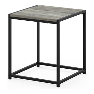 Pemberly Row Contemporary Engineered Wood Living End Table in French Oak Gray