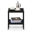 Pemberly Row Engineered Wood Living 2-Tier End Table in Americano Black