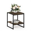 Pemberly Row Engineered Wood Living 2-Tier End Table in Columbia Walnut