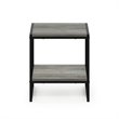 Pemberly Row Engineered Wood Living 2-Tier End Table in French Oak Gray