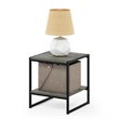 Pemberly Row Engineered Wood Living 2-Tier End Table in French Oak Gray