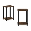 Pemberly Row End Table in Small in Set of 2 in Amber Pine/Black