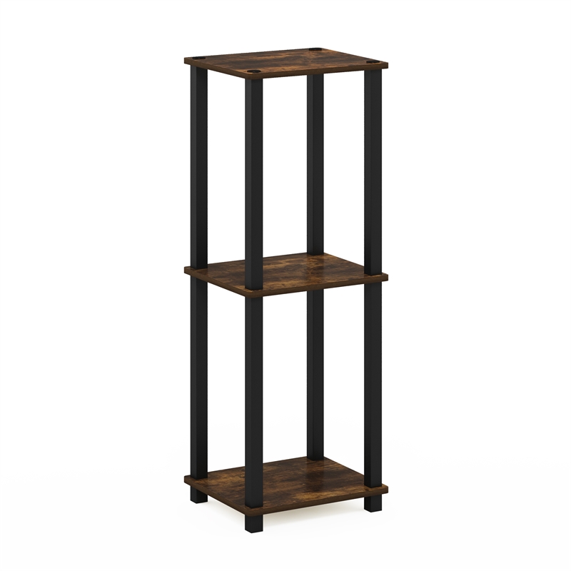 Pemberly Row End Table in Small in Set of 2 in Amber Pine/Black