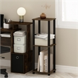 Pemberly Row End Table in Small in Set of 2 in Amber Pine/Black