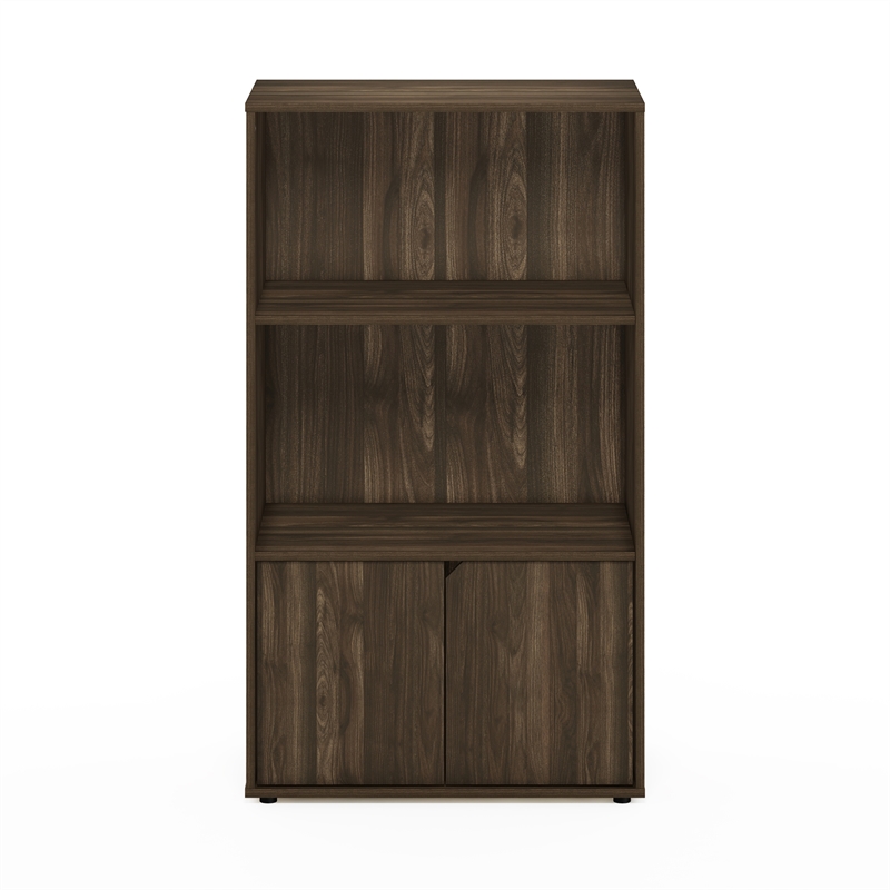 Pemberly Row Kitchen Storage Shelf with Cabinet in Columbia Walnut