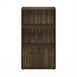 Pemberly Row Kitchen Storage Shelf with Cabinet in Columbia Walnut