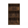 Pemberly Row Contemporary 3-Tier Bookcase Storage Shelves in Amber Pine