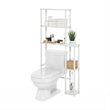 Pemberly Row Turn-N-Tube Toilet Space Saver with 5 Shelves in White