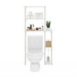 Pemberly Row Turn-N-Tube Toilet Space Saver with 5 Shelves in White