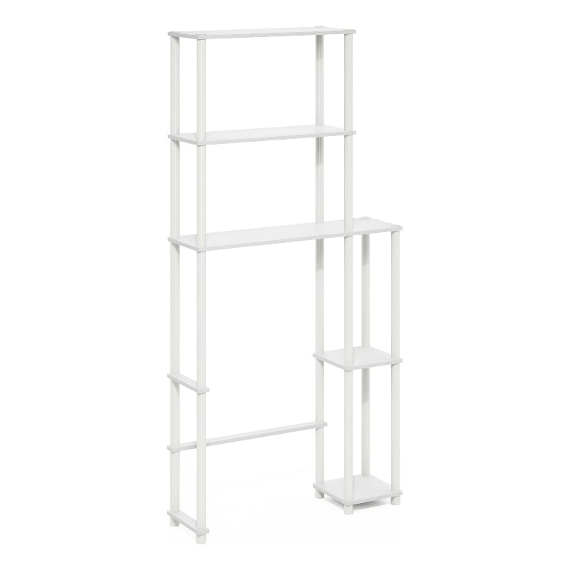 Pemberly Row Turn-N-Tube Toilet Space Saver with 5 Shelves in White