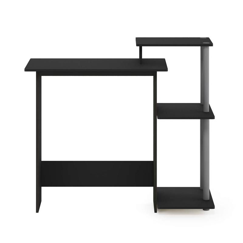 Pemberly Row Contemporary Laptop/Computer Desk in Solid Black