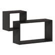 Pemberly Row Interweave Wall Mount Floating Decorative Shelf in Set of Espresso