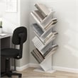 Pemberly Row Bookshelf 9-Tier Floor Standing Bookcase in White