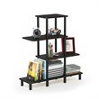 Pemberly Row Turn-N-Tube Wood 4-Tier Design Display Rack in Espresso/Black
