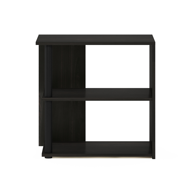 Pemberly Row Contemporary 2-Tier End Table in Espresso/Black