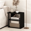 Pemberly Row Contemporary 2-Tier End Table in Espresso/Black