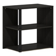 Pemberly Row Contemporary 2-Tier End Table in Espresso/Black